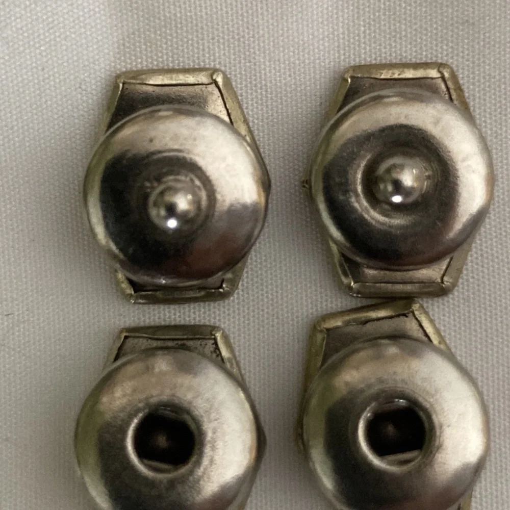 Antique Art Deco Snap Link Cufflinks – Red Enamel Mosaic Design –c.Pre 1923 Rare